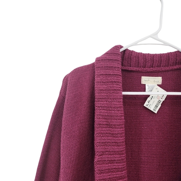 Neesh by DAR Women's Wool Blend Open Front Cardigan Sweater - L - Picture 2 of 6